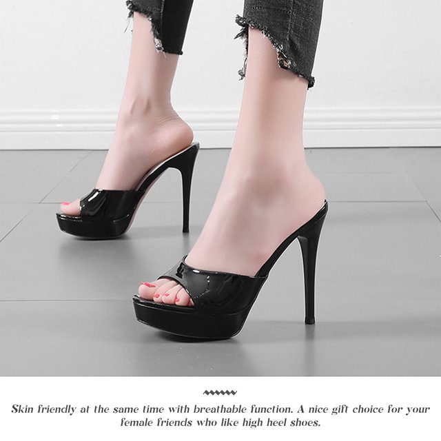 unbranded 1Par Sandalias De Para Mujer En Negro Con Plataforma Y Material De Premium