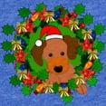 thumbnail image 2 of CafePress - Dog In Christmas Wreath - Cute Infant Baby Football Bodysuit, 2 of 3