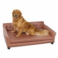 thumbnail image 3 of BingoPaw Rectangle Pet Couch Chair Sofa Dog Bed, Extra Large, Brown, 49-in., 3 of 13