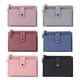 thumbnail image 5 of Cartera de cuero PU con tarjetero multiranura de color sólido a la moda para mujer de 3 piezas (gris), 5 of 9