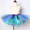 thumbnail image 5 of Falda de tul con diseño de pavo real para niñas, minifaldas de tul mullidas para niñas pequeñas, disfraz de animal para fiesta de cumpleaños en la jungla, tutús de ballet para niñas pequeñas, 5 of 5