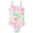 Colorful Tie-Dye Spiral, variant on Girls Adjustable Double Strap Swimsuit for Toddler Pink Cherry Print Bathing Suit Size 4