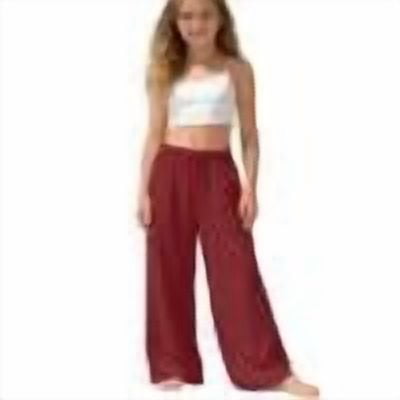 Fesfesfes Girls Cotton Linen Wide Leg Pants with Drawstring Waist and Pockets, Relaxed Loose Fit Casual Summer Trousers for Kids Ages 3-14 Years