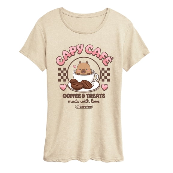 CapyFun - Capybara Cafe - Women's Short Sleeve Graphic T-Shirt
