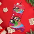 thumbnail image 4 of Las Chicas Superpoderosas Tema: Calcetines de Navidad, fino lino blanco para colgar en escaleras y chimenea, decoración navideña para el hogar, regalo de Navidad. 45cm × 32cm, 4 of 5