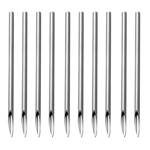 10/100 piezas esterilizadas agujas de perforación para ombligo oreja labio 14 g 10 unids Sunnimix Agujas para el cuerpo