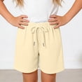 thumbnail image 5 of KICILVS Girls Lounge Shorts Drawstring Waist Ice Silk Summer Shorts Lightweight Breathable for Active Daily Wear Bottoms 3-13 Years, 5 of 5