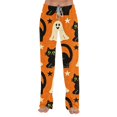 thumbnail image 4 of QWKLEAJ Halloween Pajama Pants Women Flannel Lounge Sleepwear Loose Fit Elastic Waist Long Trousers Holiday Party Casual Home Wear Printed Bottom Cozy Soft Winter Fall Themed Novelty Gift, 4 of 5