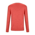 thumbnail image 7 of Ediodpoh Women's Casual Crew Neck Solid Color Pullover Sweater Knit Tops for Women Orange M, 7 of 7