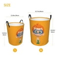thumbnail image 5 of Bubble Guppies Laundry Hamper Cartoon Circular Foldable Basket With Handle, Clothes Books Toys Storage Organizer Bucket for Bedroom Bathroom, 5 of 8