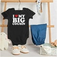 thumbnail image 3 of I Love My Big Cousin Cute Family Romper Boys or Girls Infant Baby Brisco Brands NB, 3 of 6