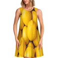 thumbnail image 1 of Fotbe Ripe Yellow Lemon Vestido de Verano sin Mangas para Mujer – Vestido Midi Línea A, Estilo Camiseta Floral, Vestido Playero Casual y Fluido, 1 of 7