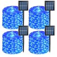 thumbnail image 2 of YEGUO 4 Pack Blue Solar Fairy Lights Outdoor Waterproof, Each 100 LED 33ft String Lights, 8 Modes Twinkle Lights, 2 of 4