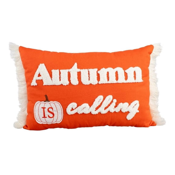 Almohada decorativa Way to celebrate Harvest Autumm is calling Anaranjado 43 cm