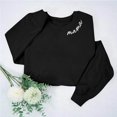 thumbnail image 2 of Penkiiy Mujer Mama Sweatshirt Casual Manga Larga Cuello Camisetas Pulser de Cuello Crew Outfits de Primavera 2025 Ropa Nueva M Negro, 2 of 7