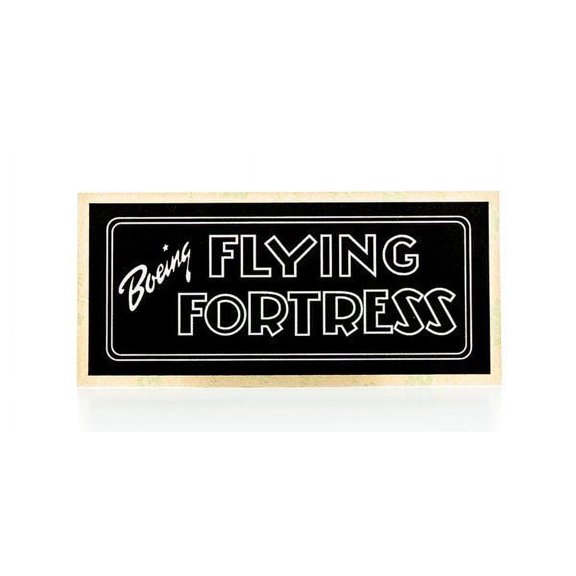 Boeing B-17 "Flying Fortress" Instrument Panel Placard/Decal  PLA-0103