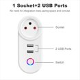 thumbnail image 4 of Enchufe de Israel Tuya Smart Home 16A WiFi Enchufe Inteligente de Corriente de Carga USB Temporización Control de Voz para, 4 of 5