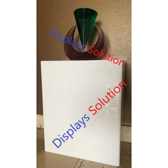 Displays2buy. White 16W x 9D x 16H Art Sculpture Stand Acrylic Pedestal Display