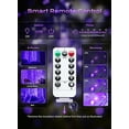 thumbnail image 6 of Ahot  300 LED Purple Fairy Curtain Lights, 9.8ft x 9.8ft Curtain String Lights, USB Plug in 8 Lighting Modes LED Christmas String Hanging Lights with Remote for Bedroom Indoor Outdoor Weddings, 6 of 14