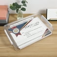 thumbnail image 3 of HERFIER Transparent File Box Document Case Plastic File Box Storage Case Organizer Magazine Storage Box With Handle 14.15x9.43x2.55in, 3 of 9
