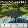 thumbnail image 5 of SUMMIT LIVING 9-Piece Outdoor Patio Dining Set with Swivel High Back Textilene Chair & Large Square Metal Table with Umbrella Hole for 8 Person, Black & Gray, 5 of 17