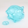 thumbnail image 4 of Langgg PS Money Saving Box Portable Reusable Removable Stopper Replacement Transparent Animal Shape Coin Case Bank Birthday Gift Blue L, 4 of 8