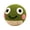 Frog Face, variant on Handmade Crochet Footbag, USA Letter Stuffed Bean Bag with Red White Blue Patriotic Design, 2.4in, 1pc