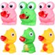 thumbnail image 1 of 6 juguetes para apretar, ranas, dinosaurios blandos, ranas que hacen ruido con la lengua, rellenos de cestas de Pascua de anime, 1 of 6