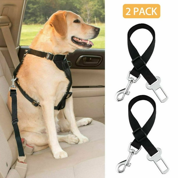Dog Seat Belt Pet Dog Cat Car Seatbelt Safety Tether 2 Pack Adjustable Harness Belts Pet Leash Heavy Duty Nylon Seatbelts Fit Cars Truck SUV Walmart