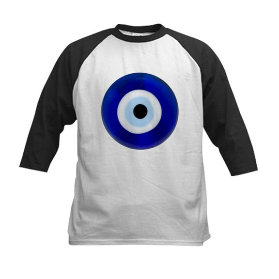 CafePress - Nazar Amulet Evil Eye Protection Baseball Jersey - Kids Cotton Baseball Jersey, 3/4 Sleeve Shirt