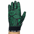 thumbnail image 1 of Black with Green Paisley Fast Mask Motocross Gloves, 1 of 3