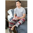 thumbnail image 3 of LazyOne Men's Fleece Pajama Pants, Nordic Pajama Bottoms for Men, Fair Isle (Cabin Moose, Large), 3 of 4