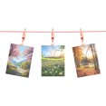 thumbnail image 1 of 2pcs Wall Hanging Photo Display Cable Wire Rod with 20 Rhombus Clips, 5Ft Hanging Picture Frames Collage Rose Gold, 1 of 6