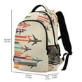 thumbnail image 2 of FORMRS Unisex Backpack Elementary School Travel Bookbag with Reflective Stripes, Flying Planes, 2 of 7