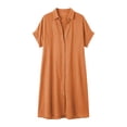 thumbnail image 5 of Noric Women's Collared Short Sleeve Midi Shirt Dresses Button Front Loose Fit Casual Solid Cover Up Dresses for Beach Vacation Daily, 5 of 6