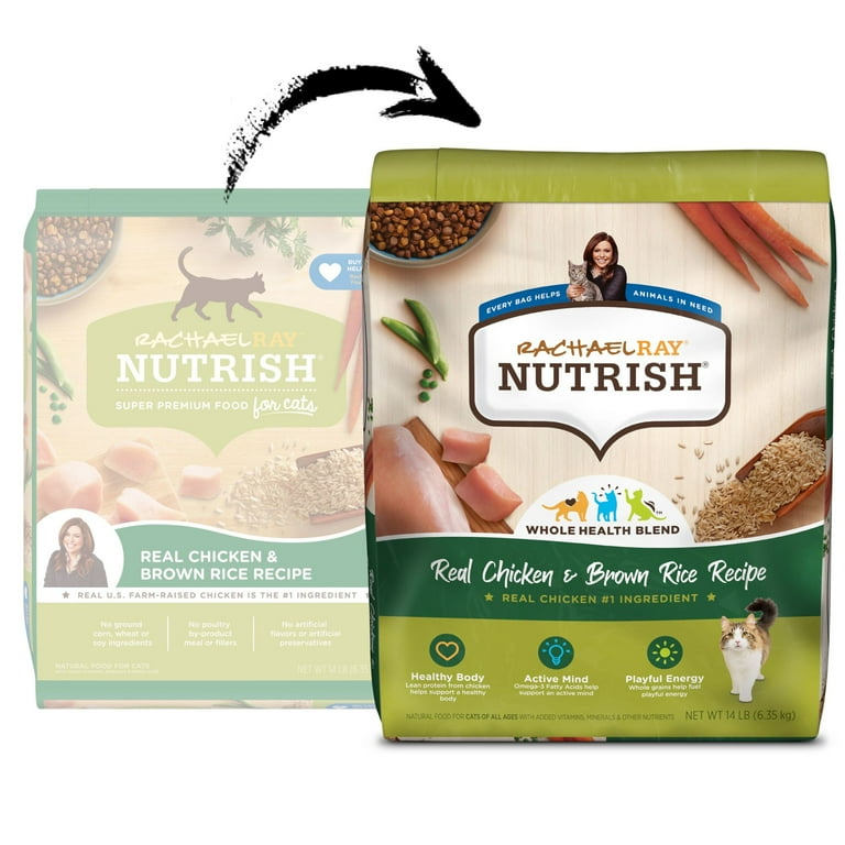 Rachael Ray Nutrish Real Chicken Brown Rice Recipe Dry Cat Food