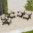 thumbnail image 2 of EAGLE PEAK Urban Slate Modern Patio Accent Chair Set of 4 with Thick Cushions, Black/Beige, 2 of 8