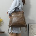 thumbnail image 4 of Mochila sólida 2024, bolso de viaje retro de PU de diseñador de moda para mujer, bolso escolar pequeño retro para mujer, bolso de hombro multifuncional, 4 of 5