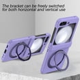 thumbnail image 6 of for Samsung Galaxy Z Flip 7 FE/Z Flip 6 Case Magnetic with Hinge Protection &Kickstand [Compatible with MagSafe],Magnetic Ring Stand Slim Phone Case Cover for Galaxy Z Flip 6 (Purple), 6 of 7