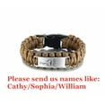 thumbnail image 5 of Personalized Dad Bracelet Custom Name Fist to Fist Love Cord Cuff Bangle Father's Day Gift from Son Daughter to Daddy Husband Gifts, Brown, 9'', 5 of 7