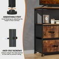 thumbnail image 6 of Wangbujianwang 5-Drawer Dresser,Fabric Storage Cabinet Open Shelves, Sturdy Dresser for Bedroom, Living Room, Entryway,Brown, 6 of 10