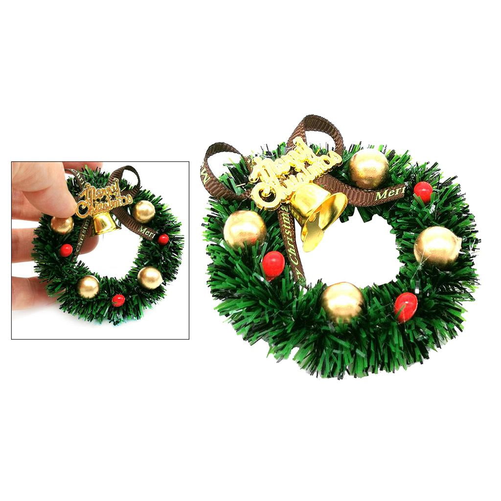 5pcs 1:12 scale Dollhouse miniatures Christmas wreath garlandchristmas ornamy.h5 