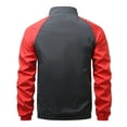 thumbnail image 5 of Yusimy Men's Lightweight Casual Bomber Jacket - Color Block Design Classic Varsity Style, 5 of 9