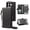 Black, variant on ELEHOLD Sparkle PU Leather Flip Wallet Cell Phone Case with Wrist Lanyard and Shoulder Strap for Samsung Galaxy A57,Black