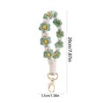 thumbnail image 2 of Hearth & Gear Bohemian Resort Border Flower Flower Wrist Strap Small Keychain Handwoven Keyring, 2 of 6