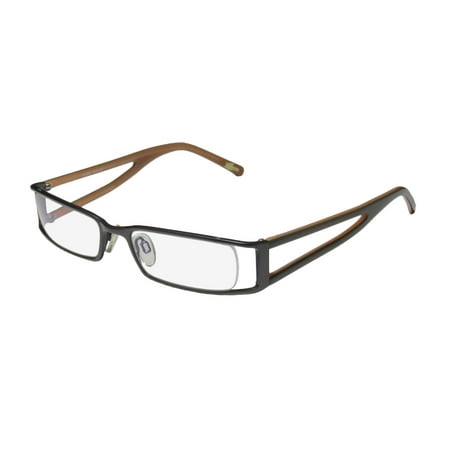 New Continental Popular Style Durable Eyewear X-Eyes 077 Mens/Womens Designer Full-Rim Gray / Khaki Frame Demo Lenses 50-18-135 Eyeglasses/Spectacles