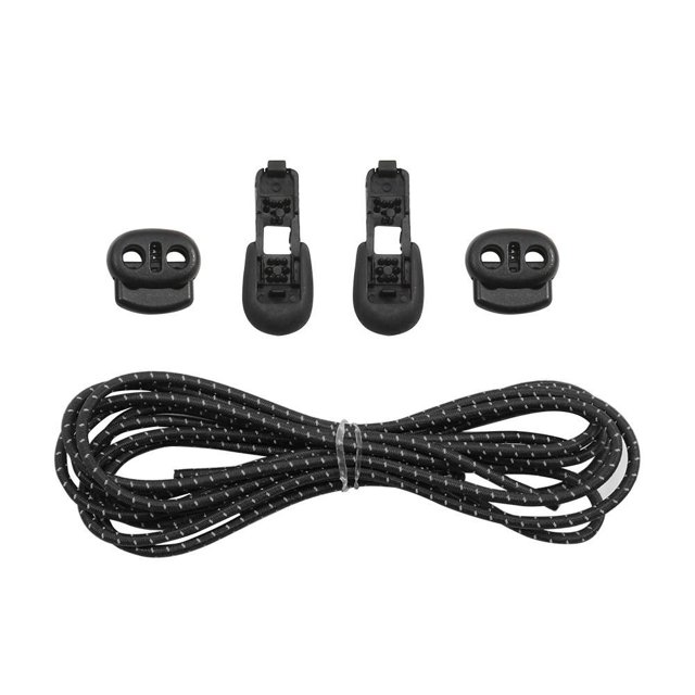 El3astic Lazy No Tie Sport Easy Lock Cordones reflectantes negro blanco Ndcxsfigh Para Estrenar
