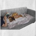 thumbnail image 5 of Dog Lover Soft Flannel Fleece Throw Blanket, M Is for Mastiff Typography Illustraiton, Cozy Plush for Indoor and Outdoor Use, 50" x 70", Pale Rose Pale Brown, by Ambesonne, 5 of 5