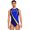 Blue, variant on Men's Sleeveless Color Block Gymnastics Leotard Wrestling Singlets Workout Sports Bodysuit Activewear Blue XL