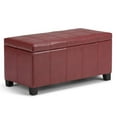 thumbnail image 1 of Atlin Designs Banc de Rangement en Similicuir, Rouge Radicchio, 1 of 6